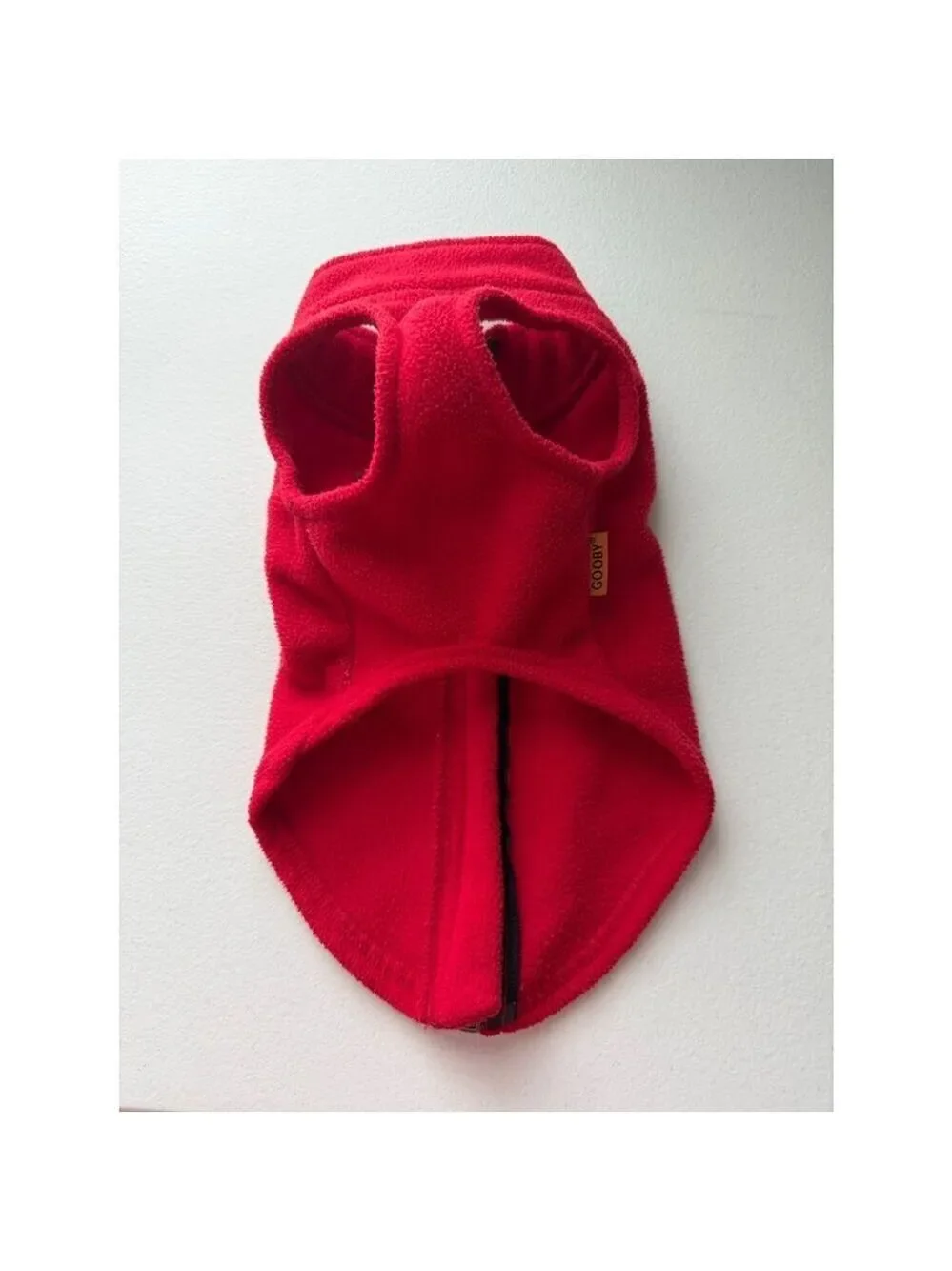 Gooby Red Fleece Dog Jacket Harness Small